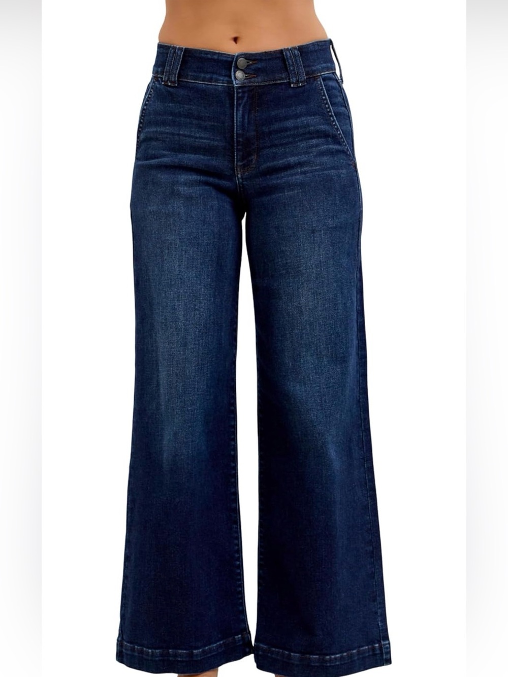 Judy Blue High Waist Dark Wash Wide Leg Trouser Jeans 11/30